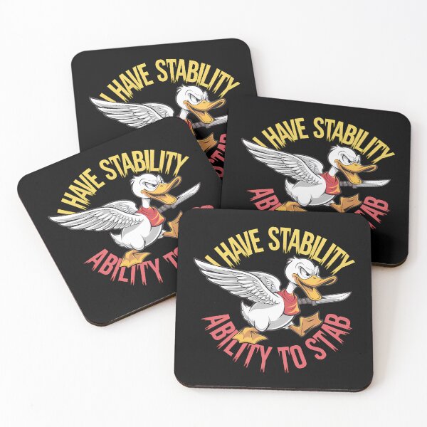 Item preview, I Have Stability Ability To Stab Duck Meme - This funny gift is perfect for meme enthusiasts, gamers, fans of dark humor, and anyone who enjoys a mix of chaos and sarcasm in their style! designed and sold by ZyziowskyArt.