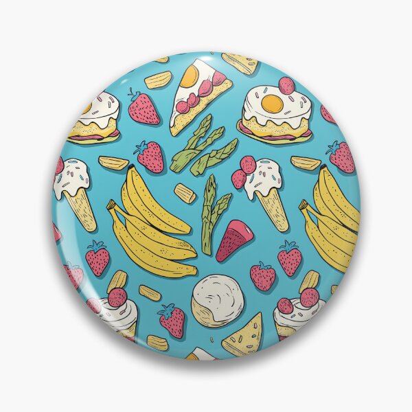 Item preview, Hand-drawn food elements in artistic composition designed and sold by Piotrek0001.