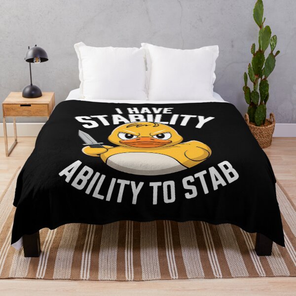 Item preview, I Have Stability Ability To Stab Duck Meme - This funny gift is perfect for meme enthusiasts, gamers, fans of dark humor, and anyone who enjoys a mix of chaos and sarcasm in their style! designed and sold by ZyziowskyArt.
