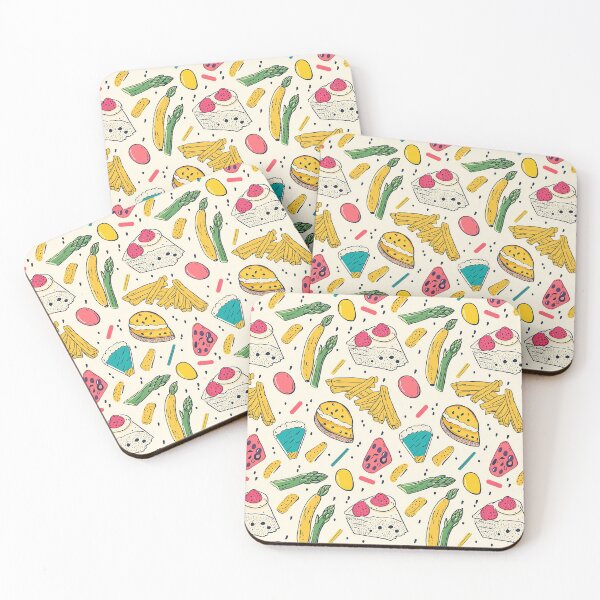 Item preview, Tasty food icons in a repeating pattern designed and sold by Piotrek0001.