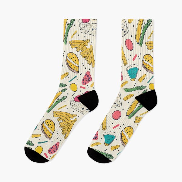 Item preview, Tasty food icons in a repeating pattern designed and sold by Piotrek0001.