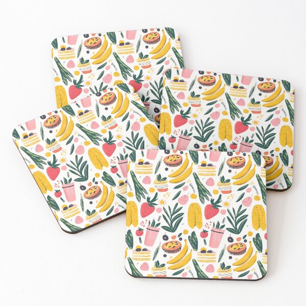 Item preview, Energetic and fun food doodle pattern designed and sold by Piotrek0001.