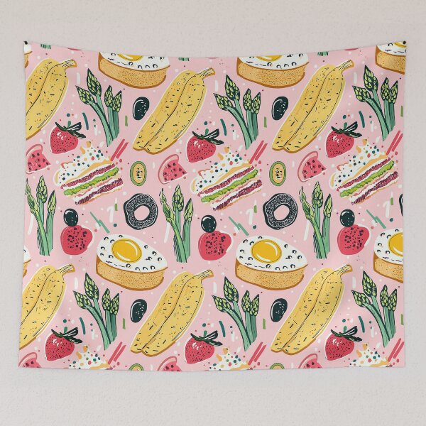 Item preview, Expressive and artistic food-themed wallpaper designed and sold by Piotrek0001.