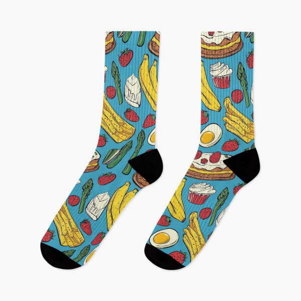 Item preview, Retro-inspired food elements in a lively design designed and sold by Piotrek0001.