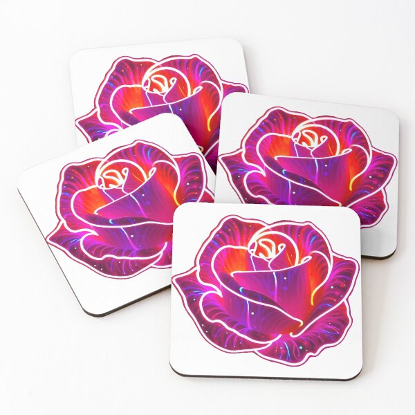 Item preview, Glowing Neon Rose – Magenta designed and sold by AnmitsuArt.