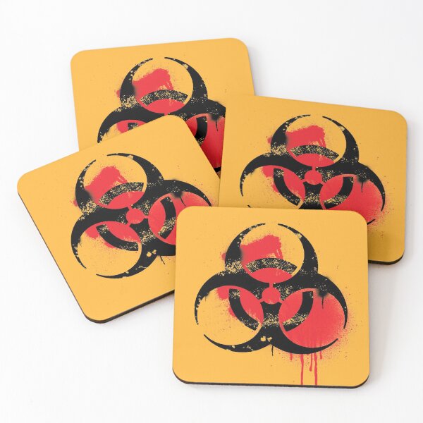 Biohazard Symbol Coasters (Set of 4)