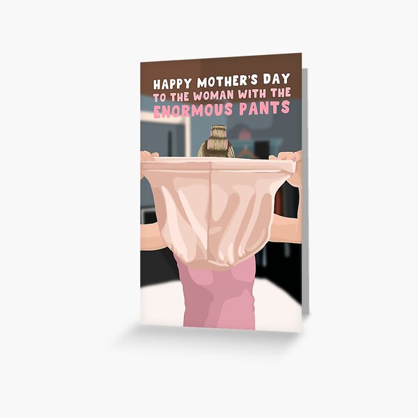 Item preview, Funny Mother's Day Card - The Woman With The Enormous Pants designed and sold by HomeOfPinkPeach.