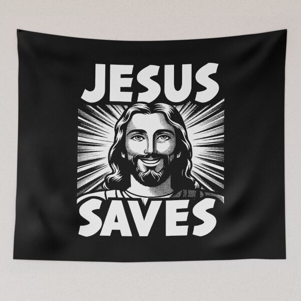 Artikelvorschau, Jesus rettet entworfen und verkauft von plushism.
