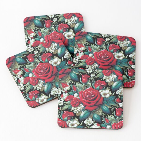 Item preview, Red Roses Floral Art designed and sold by HappyHavenStu.