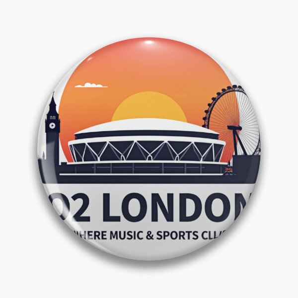 Item preview, "Where Music & Sports Collide – The O2, London" Retro Sunset Tee designed and sold by AmzadH.