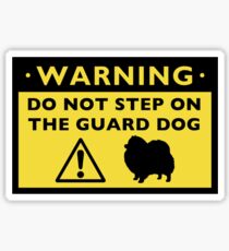 Humorous Pomeranian Guard Dog Warning Sticker