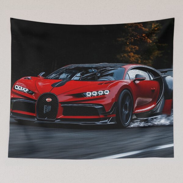 Item preview, Red Bugatti Chiron Super Sport Poster – High-Quality Wall Art V designed and sold by AutoPopStudio.