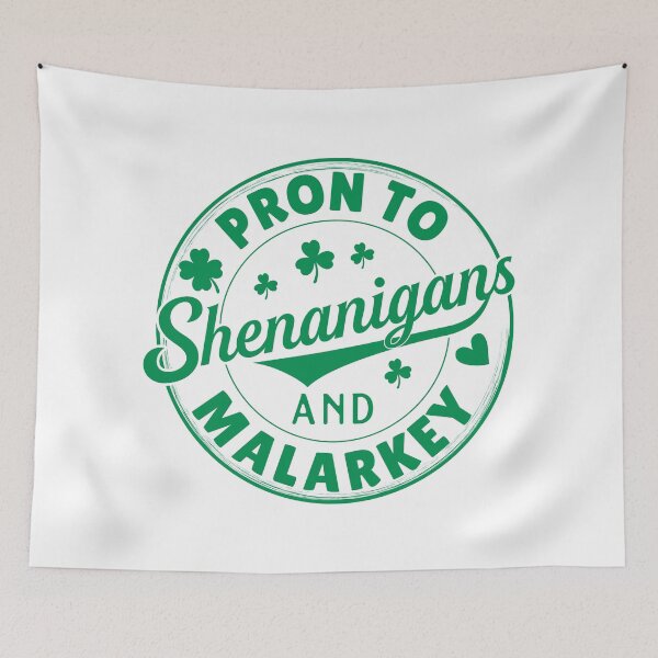 Item preview, Saint Paddy's Day Apparel Prone To Shenanigans & Malarkey Fun Clovers St Patrick's Day  designed and sold by TEEDESIGMSTUDIO.