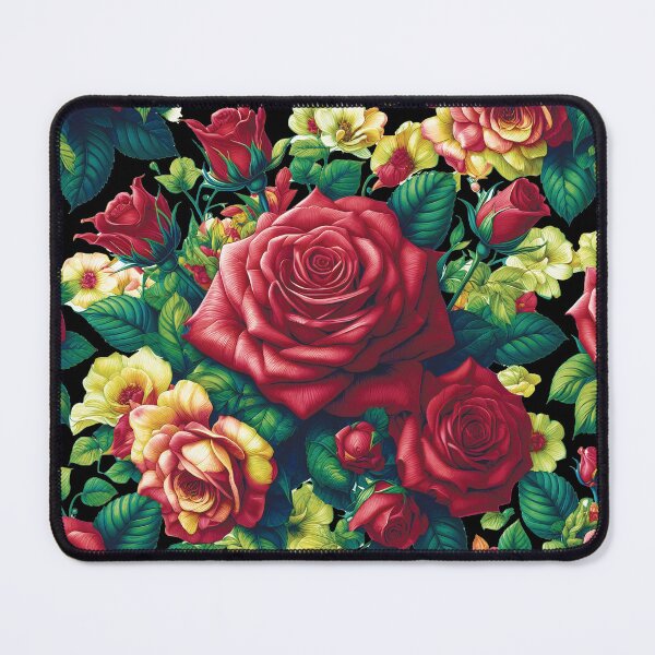 Item preview, Red Roses Colorful Floral Art designed and sold by HappyHavenStu.