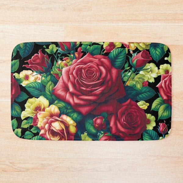 Item preview, Red Roses Colorful Floral Art designed and sold by HappyHavenStu.