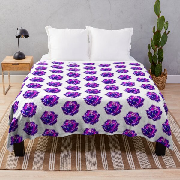 Item preview, Glowing Neon Rose – Purple designed and sold by AnmitsuArt.
