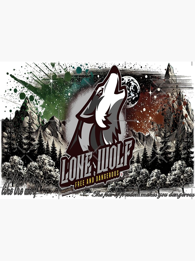 Aperçu 3 sur 3. Poster avec l'œuvre Anar-16-LONE WOLF. créée et vendue par Vinidal.