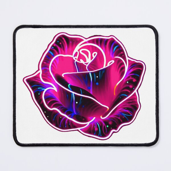 Item preview, Glowing Neon Rose – Dark Magenta designed and sold by AnmitsuArt.