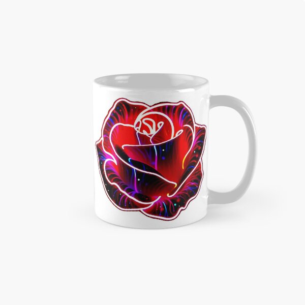 Item preview, Glowing Neon Rose – Dark Red designed and sold by AnmitsuArt.