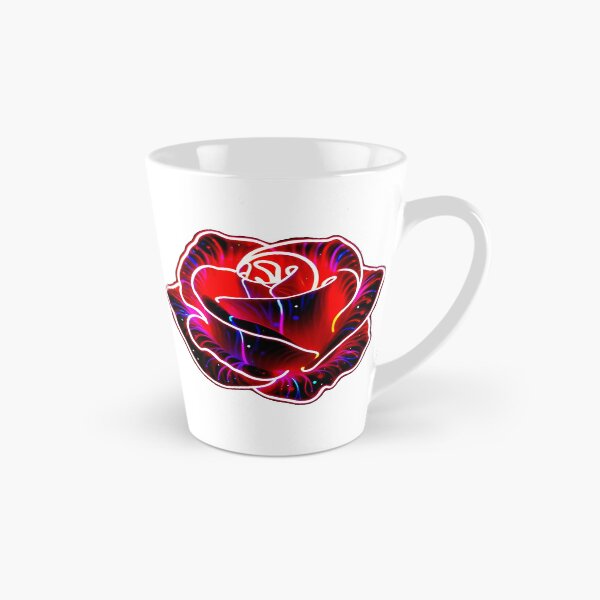 Item preview, Glowing Neon Rose – Dark Red designed and sold by AnmitsuArt.
