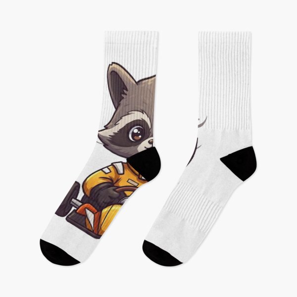 Item preview, Cute Baby Raccoon Race Car Driver designed and sold by likbatonboot.
