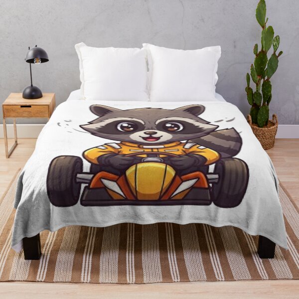 Item preview, Cute Baby Raccoon Race Car Driver designed and sold by likbatonboot.