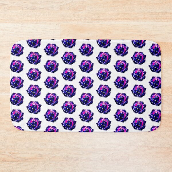 Item preview, Glowing Neon Rose – Dark Blue designed and sold by AnmitsuArt.