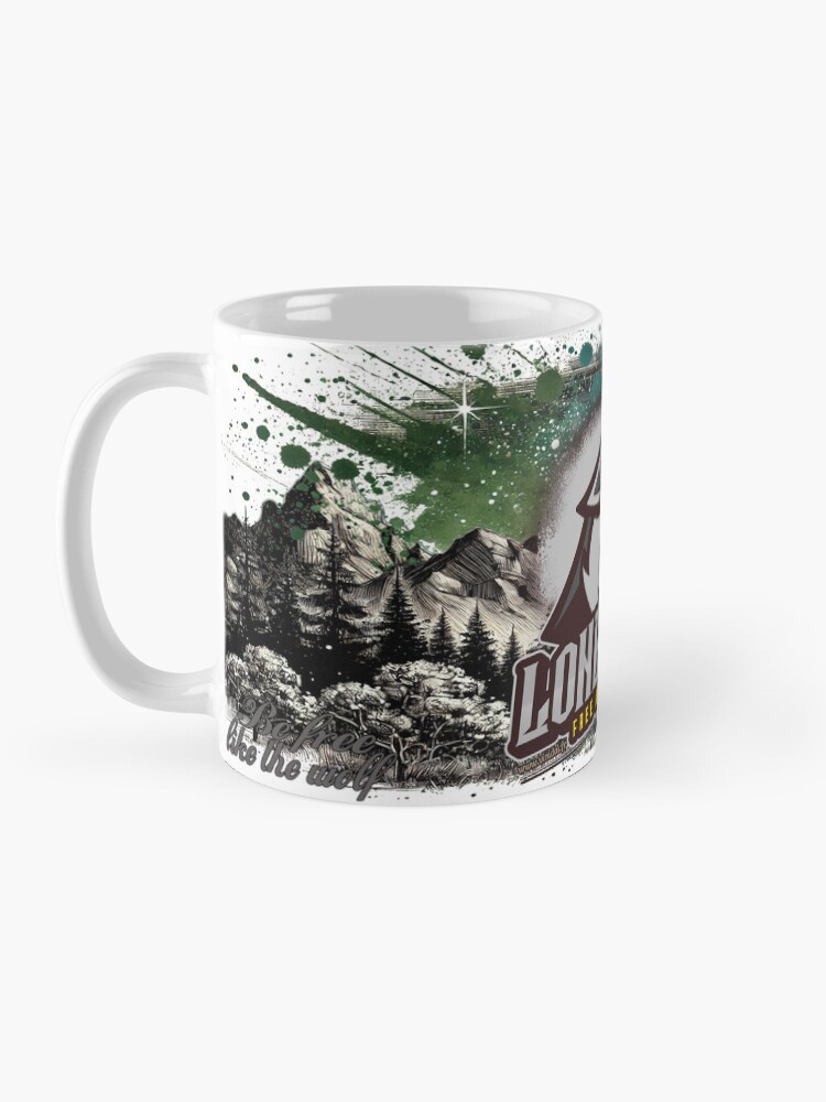 Aperçu 3 sur 6. Mug à café avec l'œuvre Anar-16-LONE WOLF. créée et vendue par Vinidal.