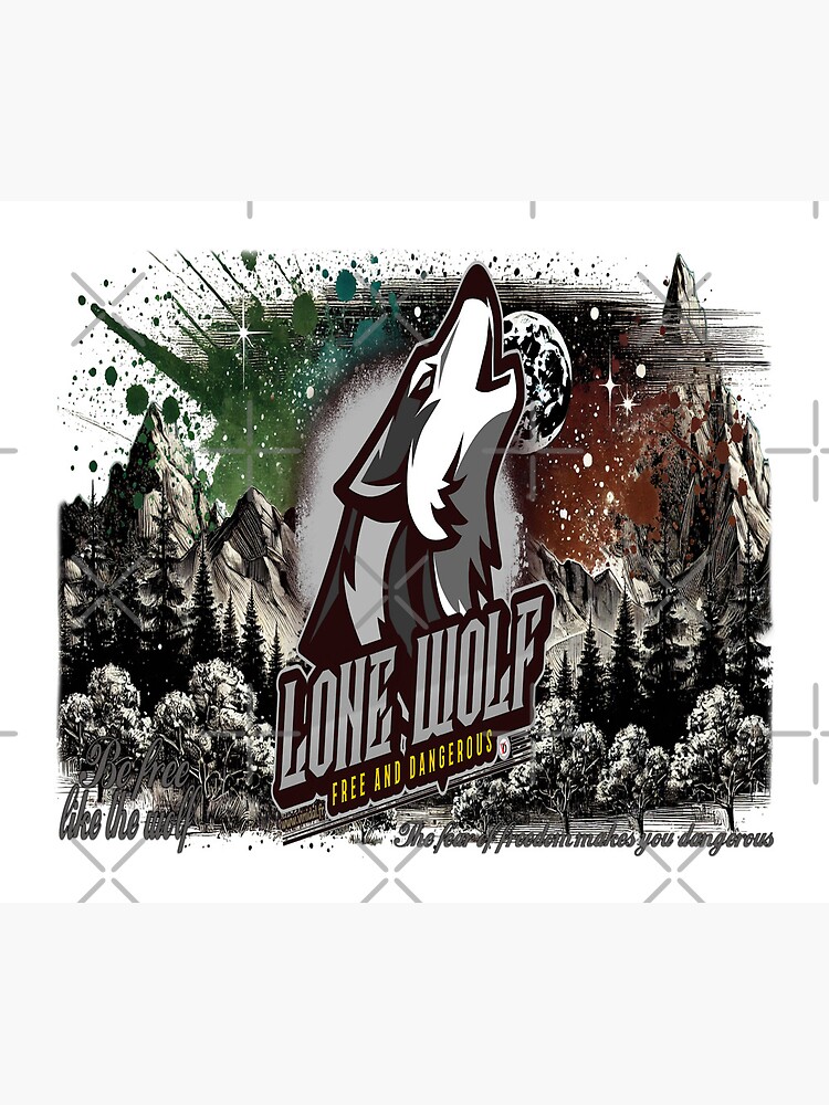 Aperçu 5 sur 5. Tapis de souris avec l'œuvre Anar-16-LONE WOLF. créée et vendue par Vinidal.