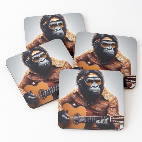 Item preview, Classic guitar playing gorilla designed and sold by Dogandesighn.