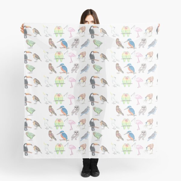 Item preview, Bird pattern scarf designed and sold by Marie-Crevette.