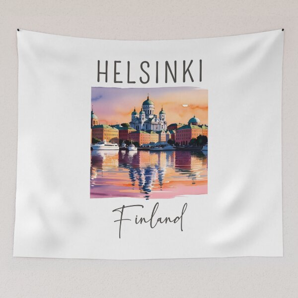 Item preview, A Watercolor Design of Helsinki - Finland  designed and sold by Sketch-Shack.