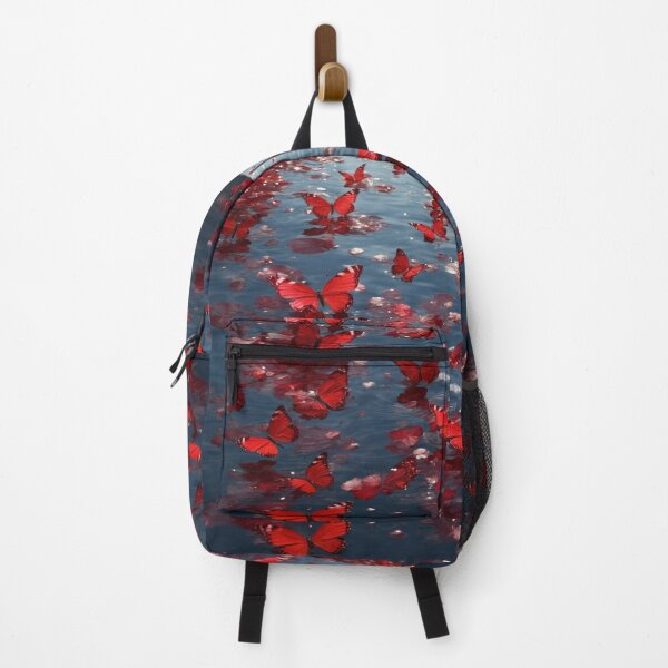 Item preview, Red Butterflies Over Tranquil Waters designed and sold by Sadia Jannat.