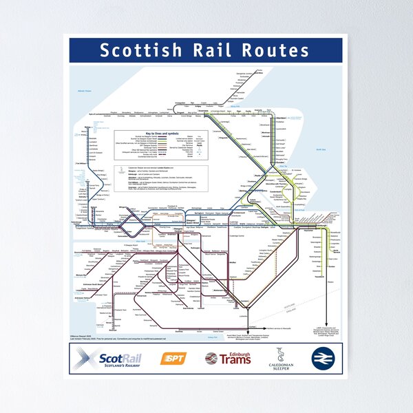 Item preview, Scottish Rail Routes 2025 designed and sold by mwstewart.