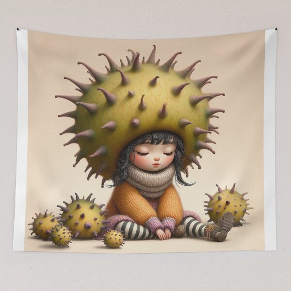 Item preview, Horned Melon Girl designed and sold by Beyondnote-Art.