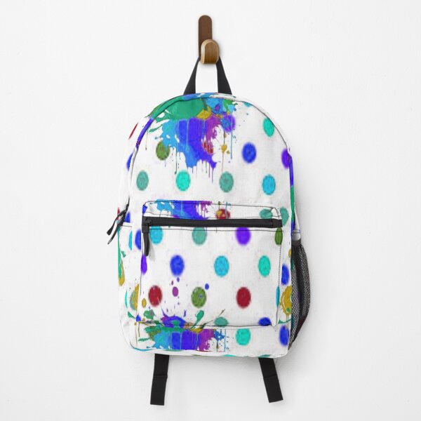 Vista previa del artículo con la obra «Polkadot Splashes 2, diseño abstracto, abstracción, diseño abstracto, colorido, atrevido y divertido inspirado en la naturaleza», diseñado y vendido por Adri Barnard.
