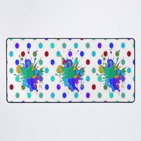Vista previa del artículo con la obra «Polkadot Splashes 2, diseño abstracto, abstracción, diseño abstracto, colorido, atrevido y divertido inspirado en la naturaleza», diseñado y vendido por Adri Barnard.