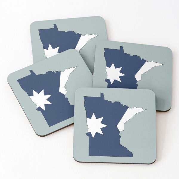 Item preview, Minnesota Map with NEW Minnesota State Flag designed and sold by Havocgirl.