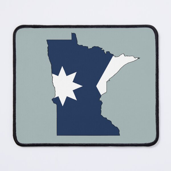 Item preview, Minnesota Map with NEW Minnesota State Flag designed and sold by Havocgirl.