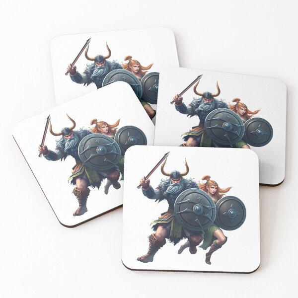 Item preview, Viking Warrior and Shieldmaiden designed and sold by ZanyPaintbrush.