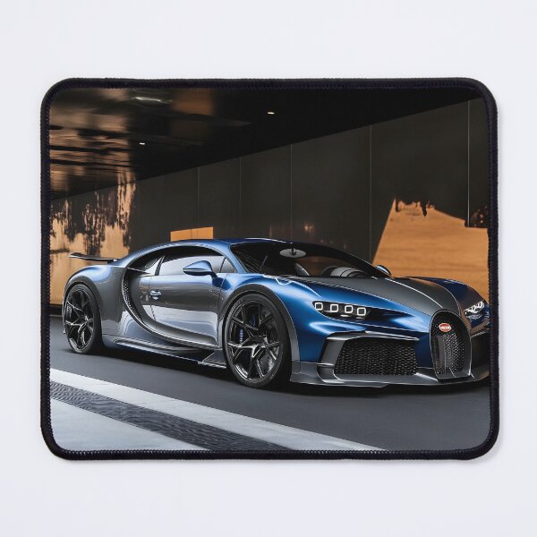 Item preview, Blue & Black Bugatti Chiron Super Sport Poster – Luxury Hypercar Wall Art VI designed and sold by AutoPopStudio.