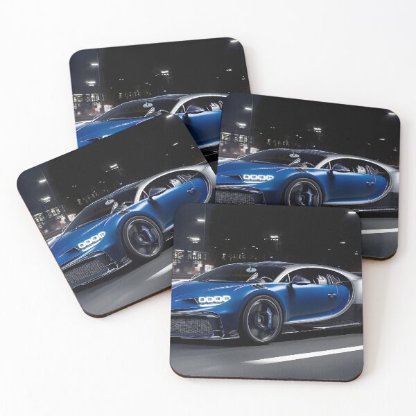 Item preview, Blue & Black Bugatti Chiron Super Sport Poster – Luxury Hypercar Wall Art VII designed and sold by AutoPopStudio.