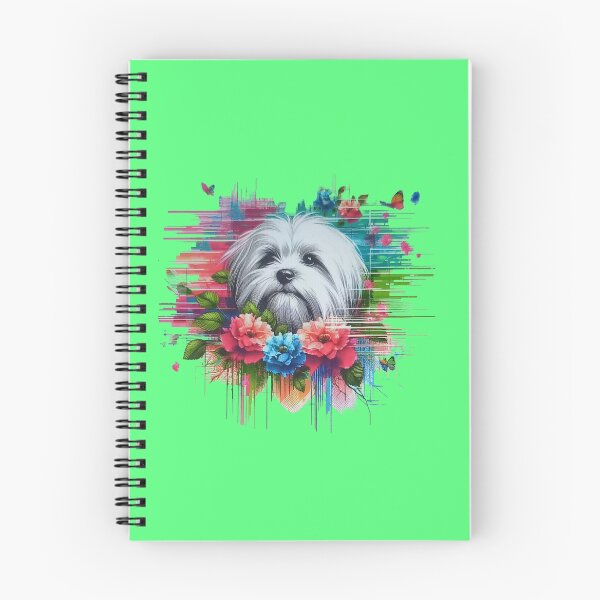Item preview, A beautiful Maltese dog surrounded by flowers and colorful butterflies designed and sold by Marcoshop10.