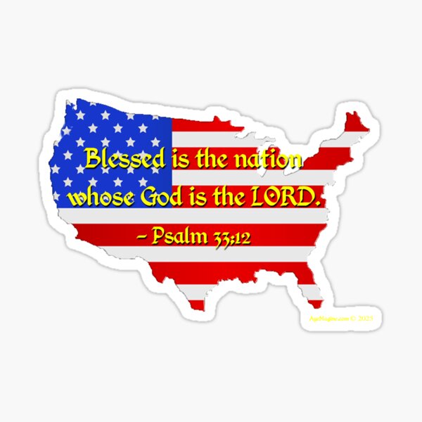 Psalm 33-12 Sticker