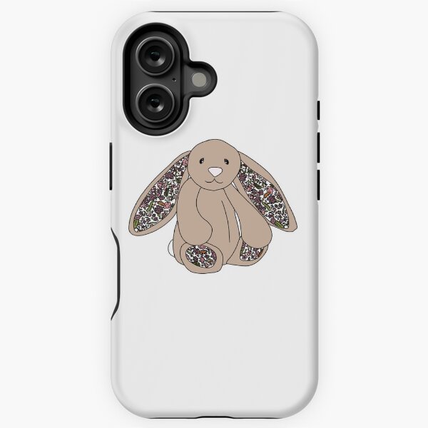 Vista previa del artículo con la obra «Conejito de flores beige», diseñado y vendido por Jmarieedesigns.