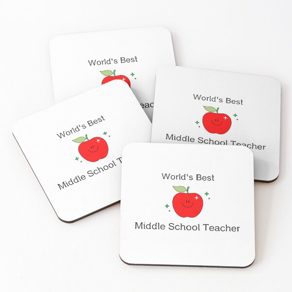 Item preview, World's Best Middle School Teacher designed and sold by Lucky Dog Merch.