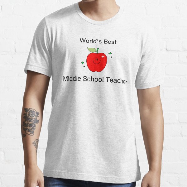 Item preview, World's Best Middle School Teacher designed and sold by Lucky Dog Merch.