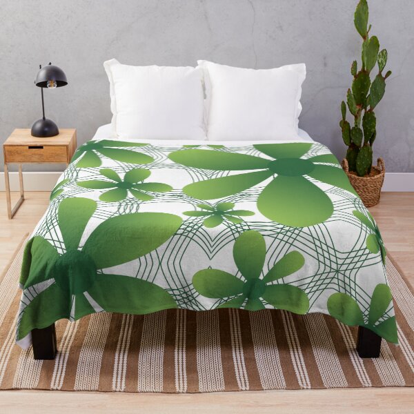 Item preview, Green flower patterns designed and sold by Wolagno.
