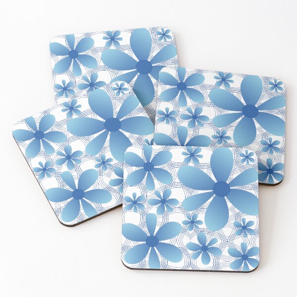 Item preview, Blue flower patterns designed and sold by Wolagno.