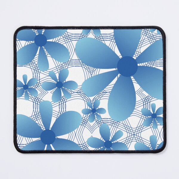 Item preview, Blue flower patterns designed and sold by Wolagno.